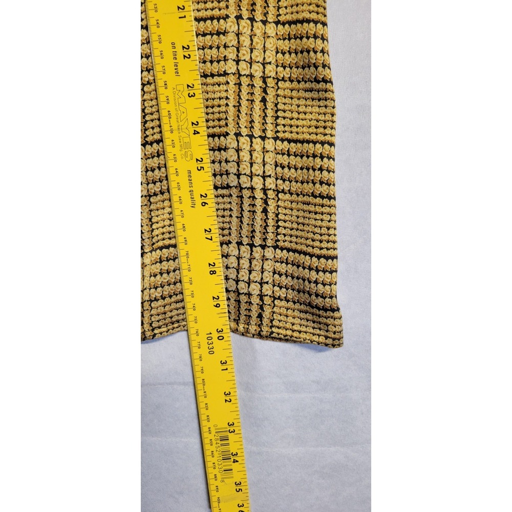 Vintage Gold Gucci Silk Blouse W Attached Scarf Size 40 - Picture 6 of 8